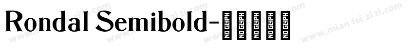 Rondal Semibold字体转换